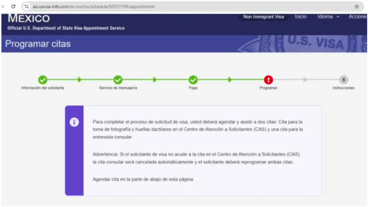 Como Adelantar la Cita paso 4